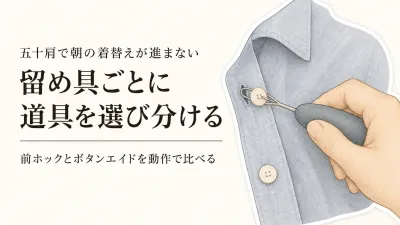 前ホックブラとボタンエイドの選び方｜五十肩の朝を片手で着替える