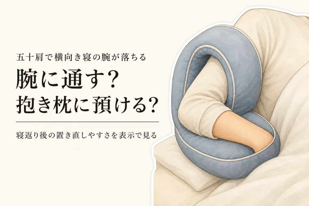 抱き枕で横向き寝の肩が痛いときは？腕用クッションを寝返りと置き直しやすさで選ぶ