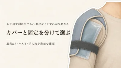 温冷パックのカバー付きと肩サポーターを比較｜肌当たり・ずれ・手入れで選ぶ